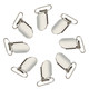 24mm Silver Metal Clasp Clip-On Holders - (Pack of 10)